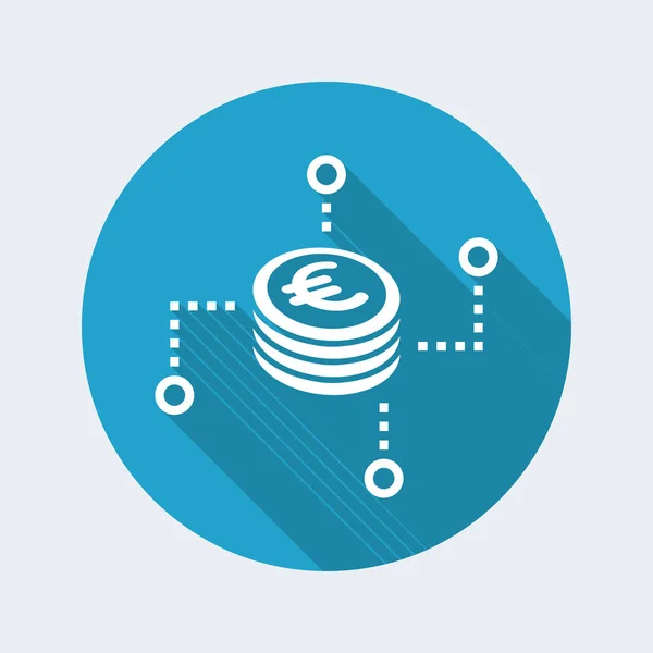 Pictogram van het Europese financiële netwerk — Stockvector