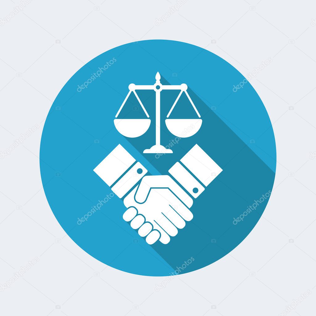 Legal agreement symbol icon