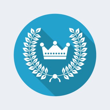 Minimal modern tasarım ve uzun gölge ile düz ve izole vektör illüstrasyon simgesi