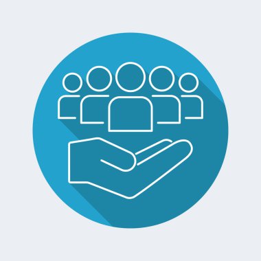 Topluluk destek kavramı simgesi