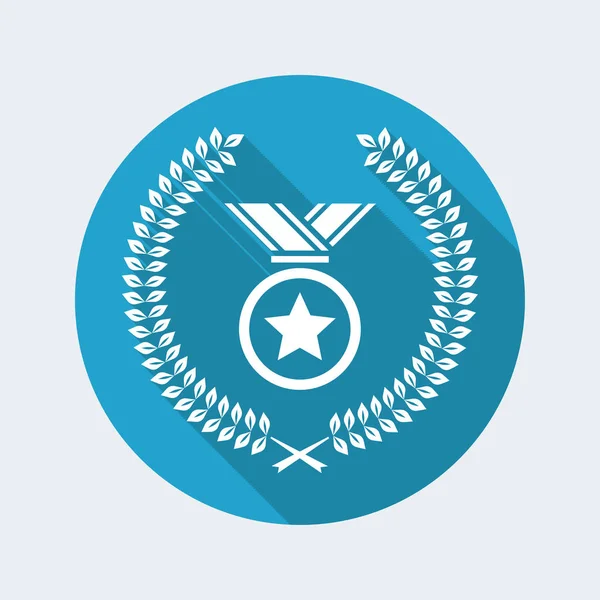 Médaille icône et étoile — Image vectorielle