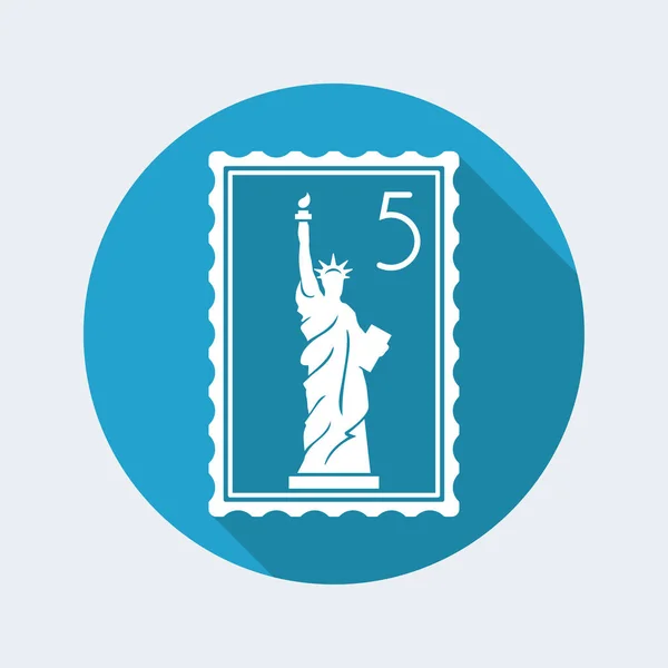 Het pictogram van de postzegel van New York — Stockvector