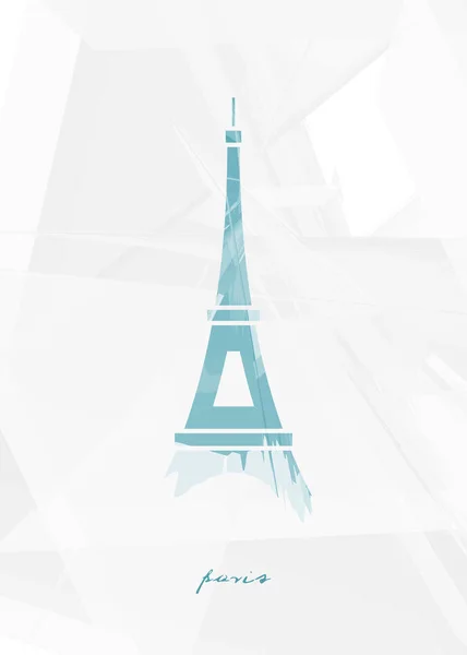 Stylized Eiffel Tower poster — ストックベクタ