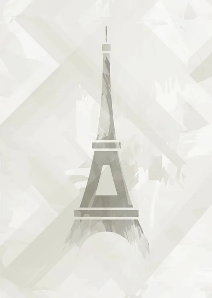 Cartaz de aquarela Torre Eiffel —  Vetores de Stock