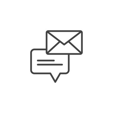 Sohbet mesajı. Doğrusal simge