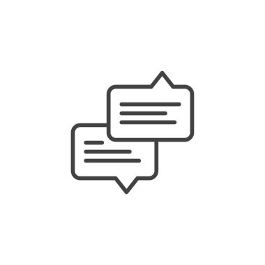 Kabarcık konuşması. Doğrusal simge.