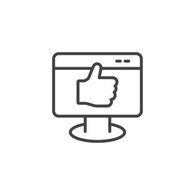 Bilgisayar sayfasındaki gibi. Doğrusal simge.