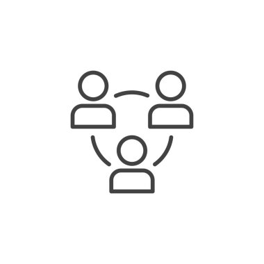 Takım çalışması ağ doğrusal simgesi