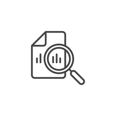 Belge analizi doğrusal simgesi.