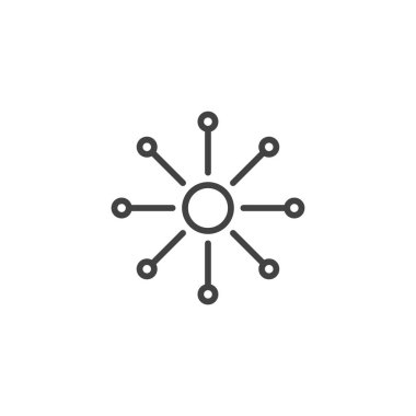 Yuvarlak yapıda ağ. Doğrusal simge.