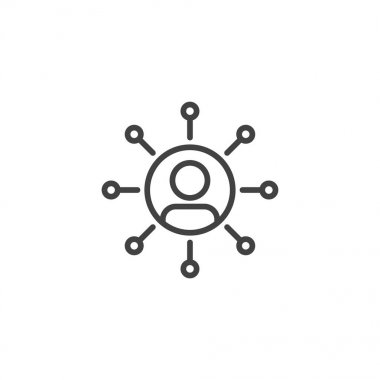 Kullanıcı ağı. Doğrusal simge.