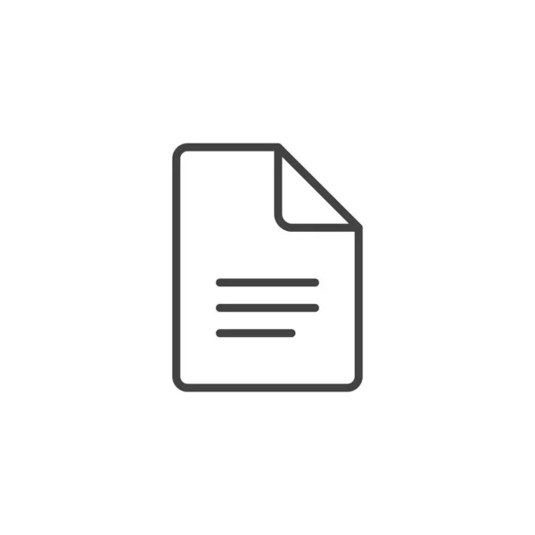 Documento icono lineal — Vector de stock