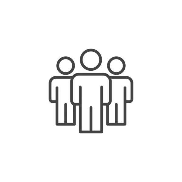 Groupe d'équipe icône linéaire — Image vectorielle