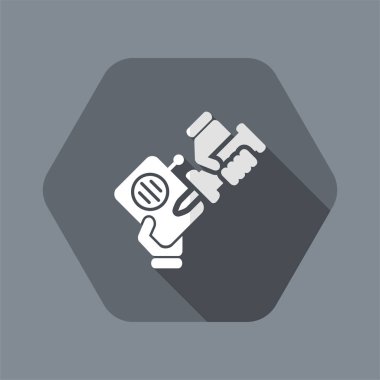 İzole edilmiş tek bir radyo tamir simgesinin vektör illüstrasyonu