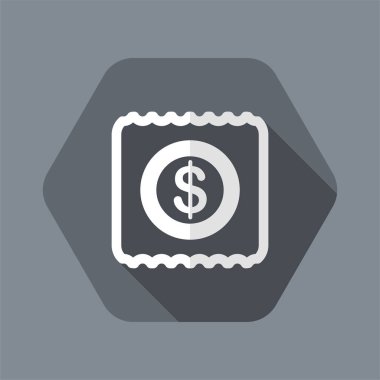 İzole edilmiş tek maaş simgesinin vektör illüstrasyonu