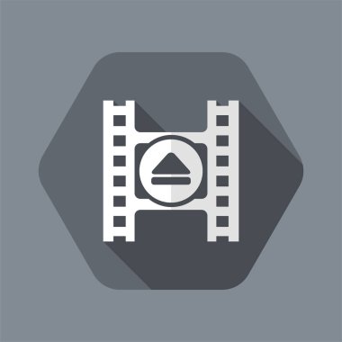 vektör çizim tek izole video çıkarma simgesini