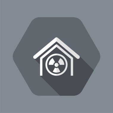 Tek izole radyoaktif simge vektör çizim