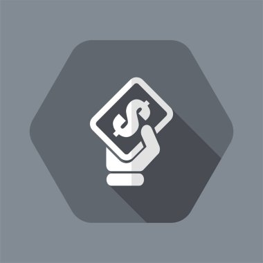 İzole edilmiş tek maaş simgesinin vektör illüstrasyonu