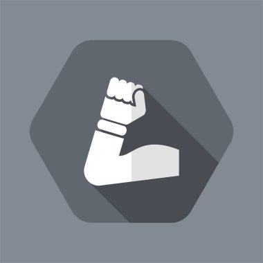 İzole edilmiş tek kas simgesinin vektör çizimi