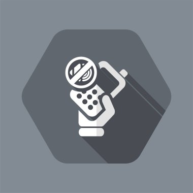 vektör çizim tek izole telefonu kapatma simgesi