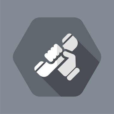 İzole edilmiş tek bir telefon simgesinin vektör illüstrasyonu