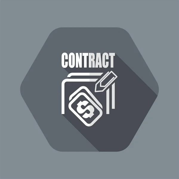 Vector illustration of contract icon — Stock Vector