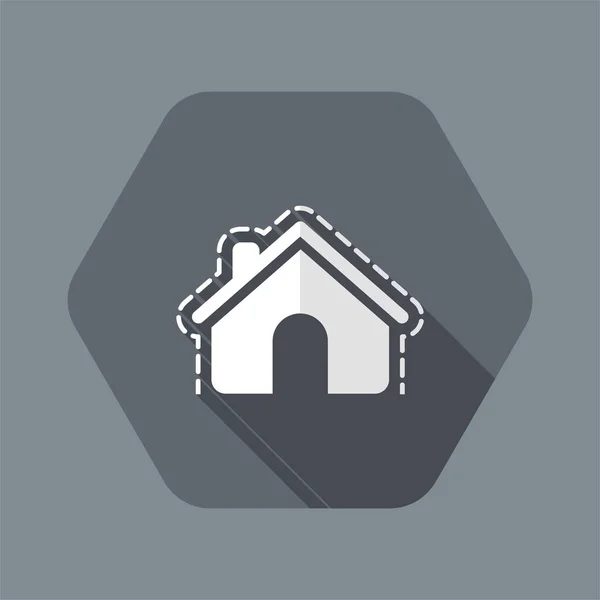 Vektorové ilustrace domu ochrany jediného izolované ikona — Stockový vektor