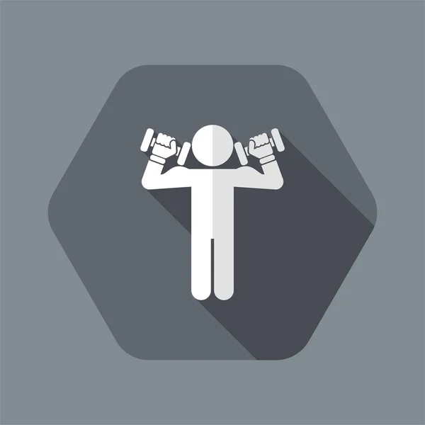 Ilustración vectorial de un icono de gimnasio aislado — Vector de stock