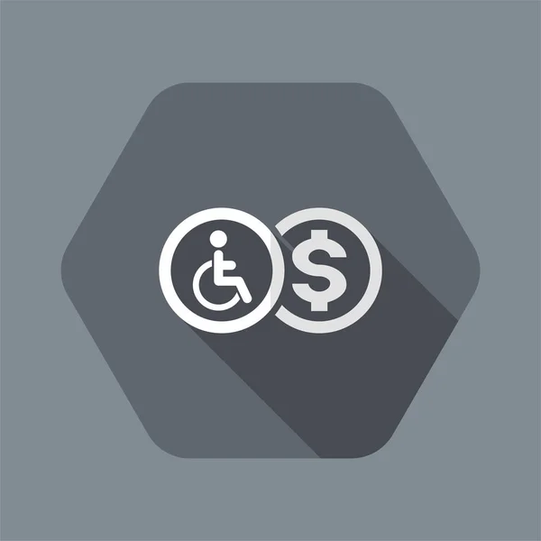 Illustrazione vettoriale del rimborso unico per handicap isolato — Vettoriale Stock