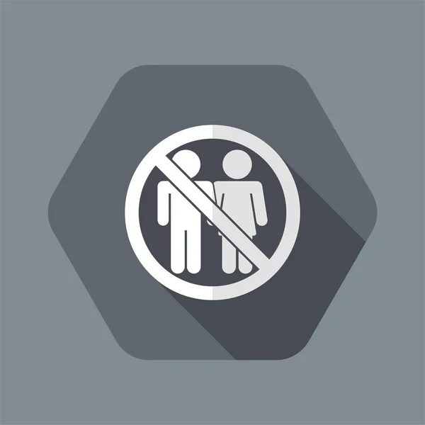 Ilustração vetorial de acesso proibido para parceiros ícone único —  Vetores de Stock