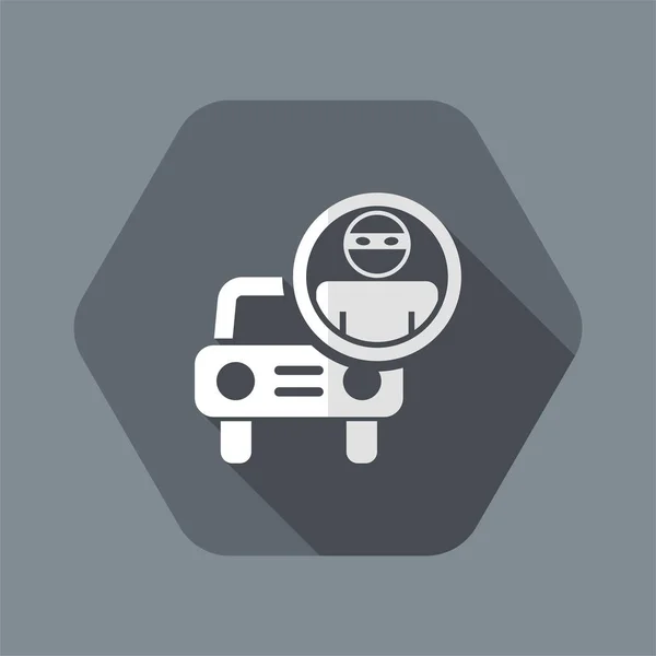 Ilustración vectorial del ladrón del coche único icono aislado — Vector de stock