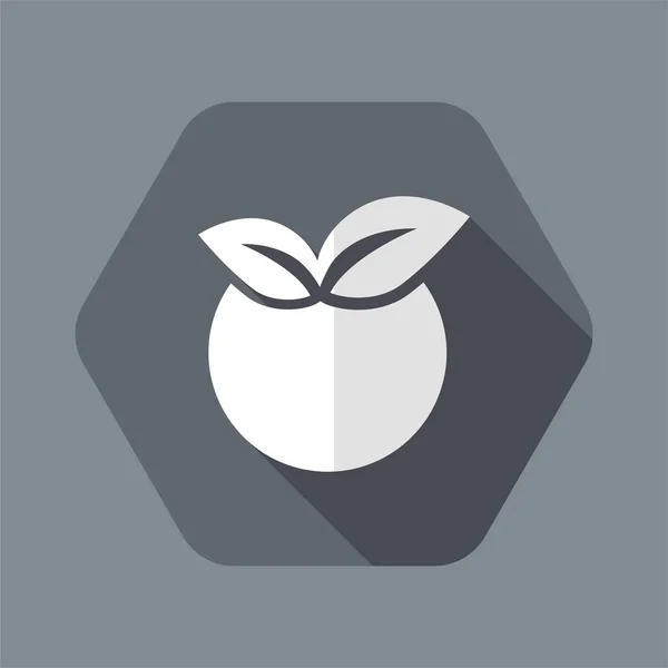 Ilustración vectorial de un icono de manzana aislado — Vector de stock