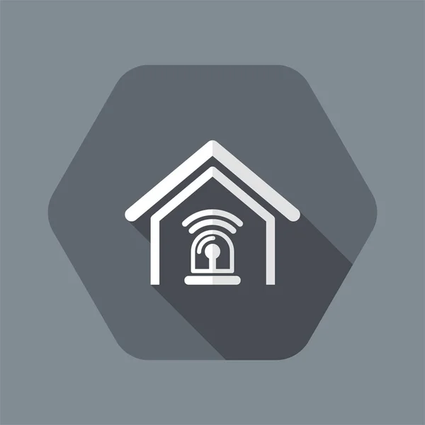 Ilustración vectorial del icono aislado de alarma doméstica — Vector de stock