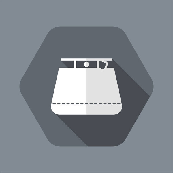 Векторная иллюстрация одиночной иконки юбки
