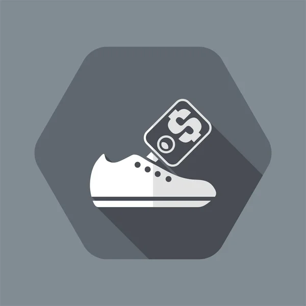 1 つの孤立した靴販売アイコンのベクトル イラスト — ストックベクタ