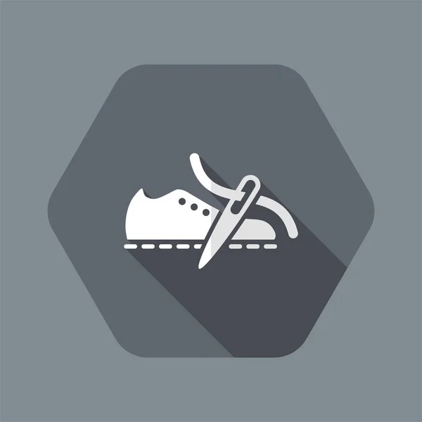Illustration vectorielle de la production isolée de chaussures ou de réparations — Image vectorielle