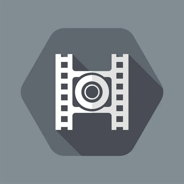 Vektorillustration des einzelnen isolierten Videoaufzeichnungssymbols — Stockvektor
