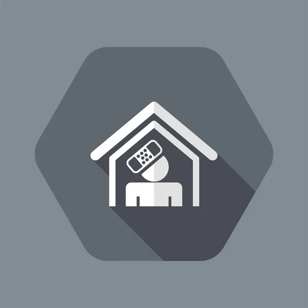 Vectorillustratie van enkele geïsoleerde huis ongeval pictogram — Stockvector