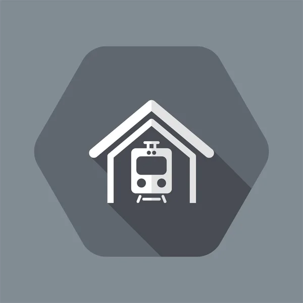 Ilustración vectorial de un icono de tren aislado — Archivo Imágenes Vectoriales