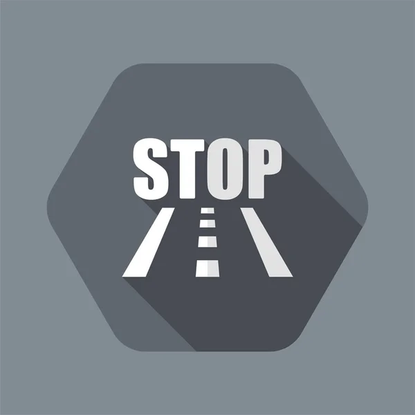 Vector illustration of single isolated road stop icon — Stock Vector