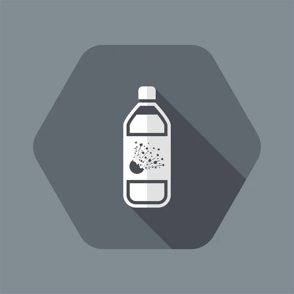 Ilustración vectorial de un icono aislado de botella de peligro — Vector de stock