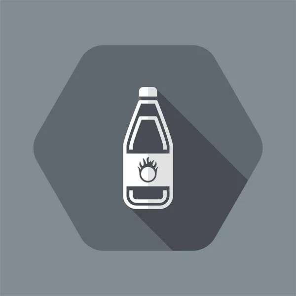Ilustración vectorial de un icono aislado de botella de peligro — Vector de stock