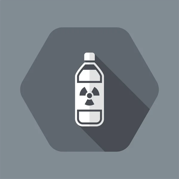 Vector illustration of single isolated radioactive bottle icon — Stock Vector