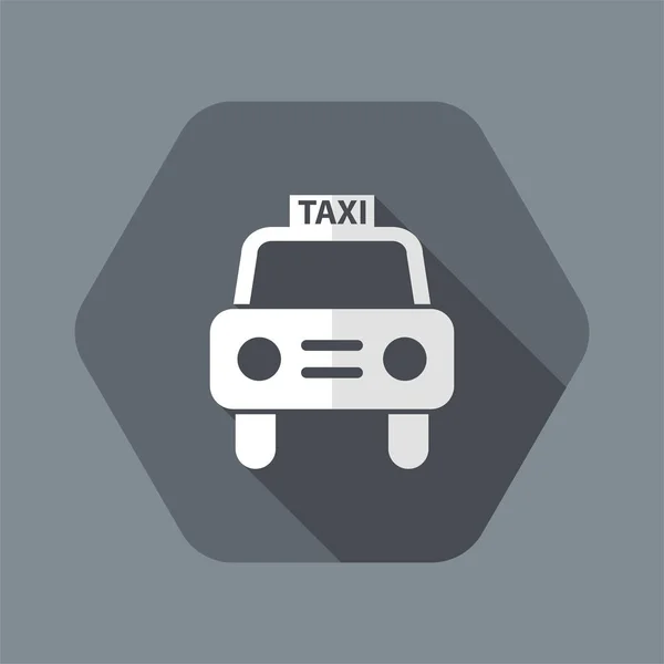 Vectorillustratie van enkele geïsoleerde taxi pictogram — Stockvector