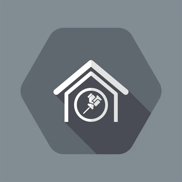 1 つの隔離された家の修理のアイコンのベクトル イラスト — ストックベクタ