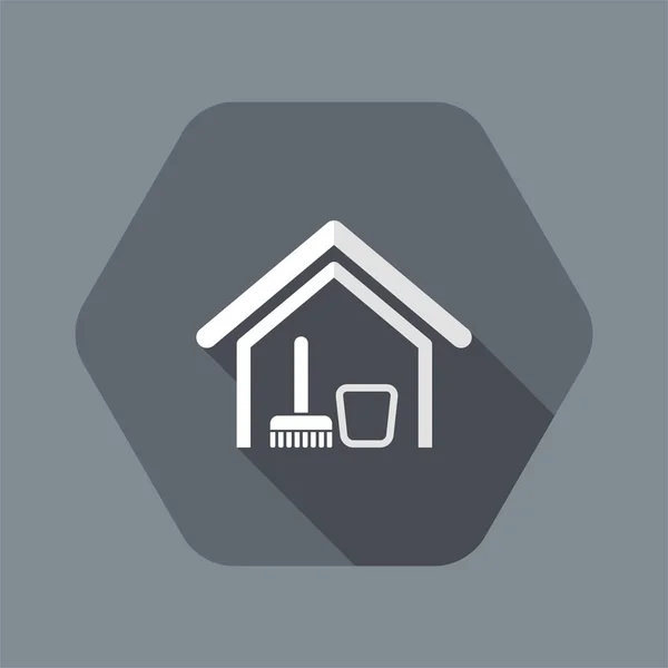 Ilustración vectorial de un icono aislado de casa limpia — Vector de stock