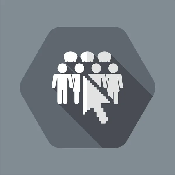 Illustration vectorielle d'une icône isolée de réseau social — Image vectorielle