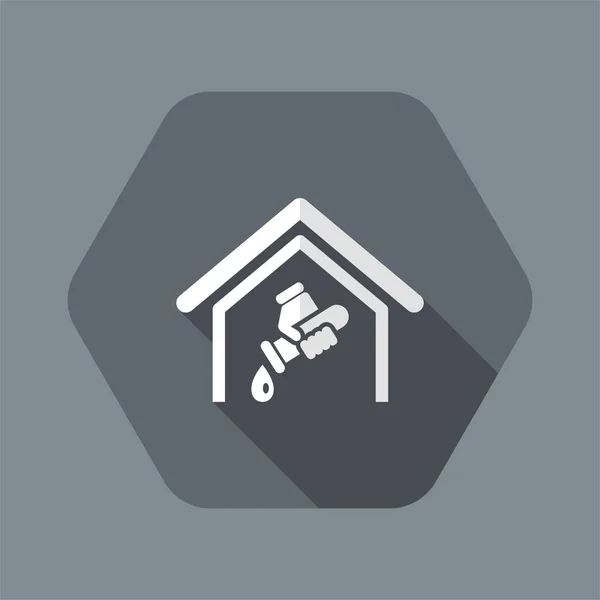 Ilustração vetorial do ícone isolado único da casa da água —  Vetores de Stock