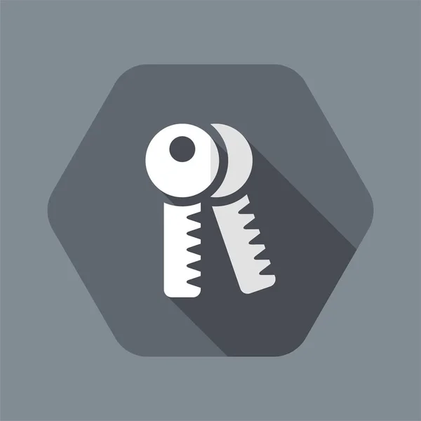 Vector illustratie van enkele geïsoleerde toetsen pictogram — Stockvector