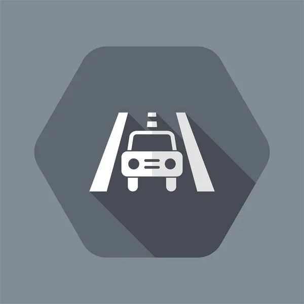 Vector illustration of single isolated road car icon — Stock Vector